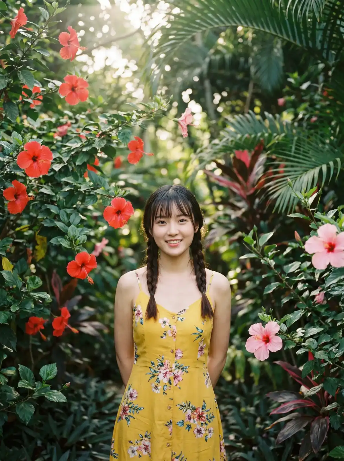 爱情岛论坛路线一二号路线 嘉宾在热带花园中的写真